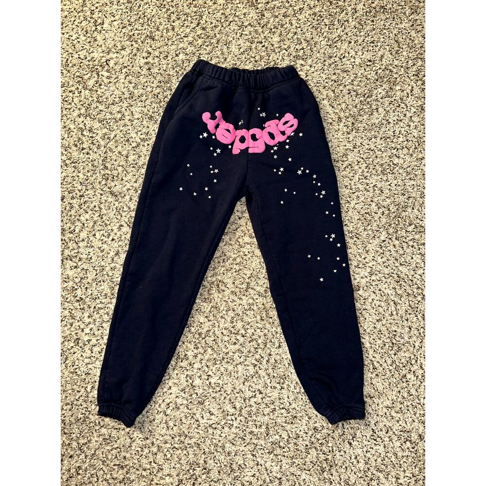 SP5DER KIDS JOGGER SWEATPANTS. SIZE L